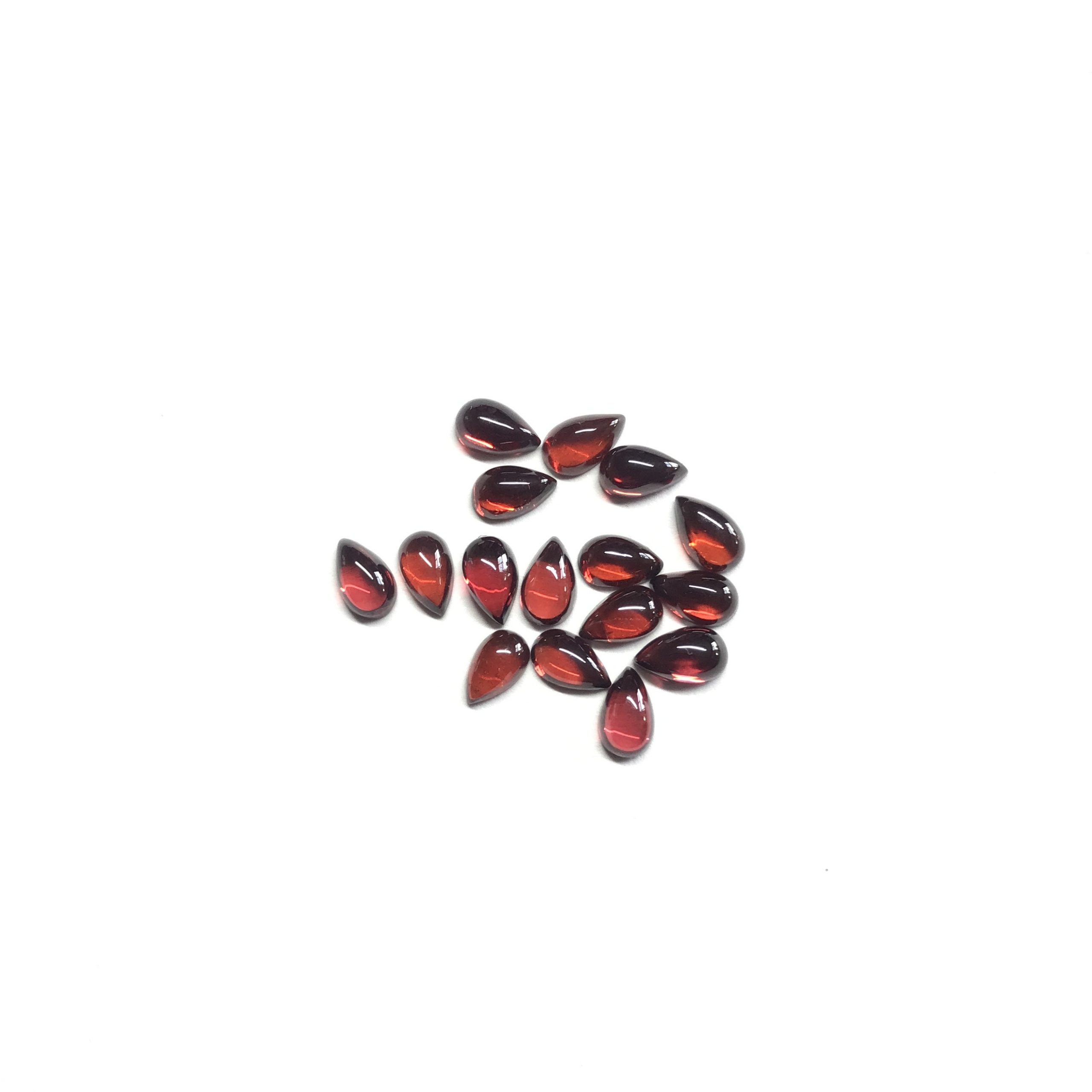 3x5mm Natural Red Garnet Pear Cabochon