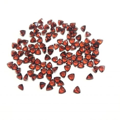 4mm Natural Red Garnet Trillion Faceted Gemstone