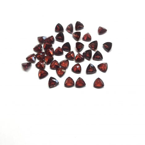 5mm Natural Red Garnet Trillion Faceted Gemstone