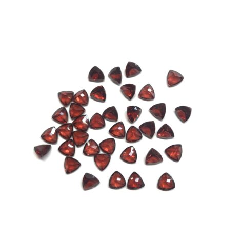 5mm Natural Red Garnet Trillion Faceted Gemstone