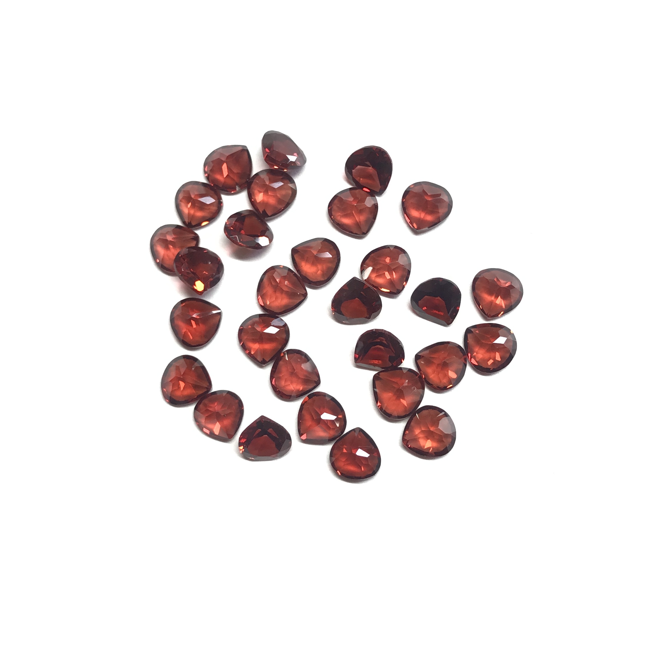 5mm Natural Red Garnet Heart Faceted Gemstone