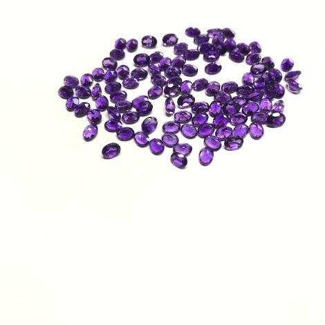 3x4mm Natural Amethyst Oval Faceted Gemstone
