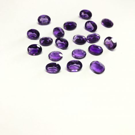 6x8mm Natural Amethyst Oval Faceted Gemstone