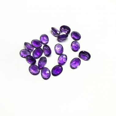 6x8mm Natural Amethyst Oval Faceted Gemstone