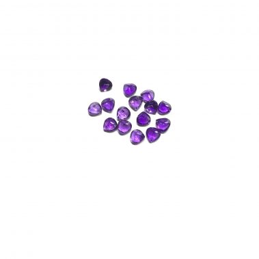 3mm Natural Amethyst Heart Faceted Gemstone