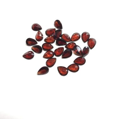 5x7mm Natural Red Garnet Pear Faceted Gemstone