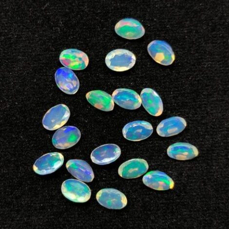 5x7mm Natural Ethiopian Opal Oval Faceted Gemstone