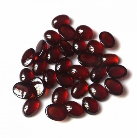 5x7mm Natural Red Garnet Oval Cabochon