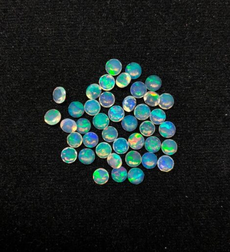 4mm Natural Ethiopian Opal Round Faceted Gemstone