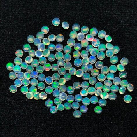 3mm Natural Ethiopian Opal Round Faceted Gemstone