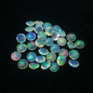 3mm Natural Ethiopian Opal Round Faceted Gemstone