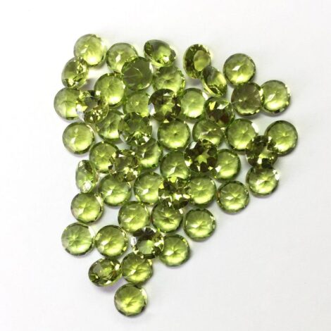 4mm Natural Peridot Round Faceted Gemstone