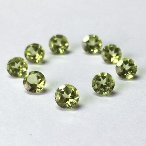 4mm Natural Peridot Round Faceted Gemstone
