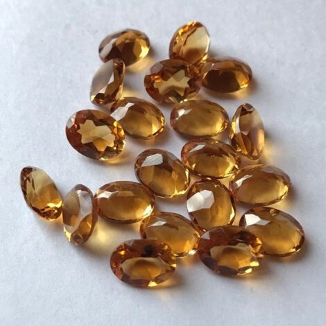 6x8mm Natural Citrine Oval Faceted Gemstone