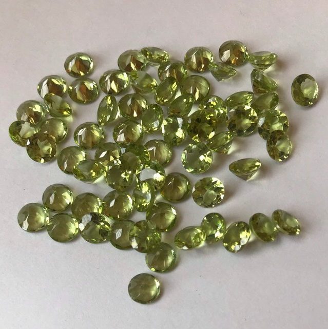 6mm Natural Peridot Round Faceted Gemstone