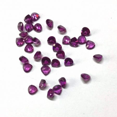 4mm Natural Rhodolite Garnet Heart Faceted Gemstone