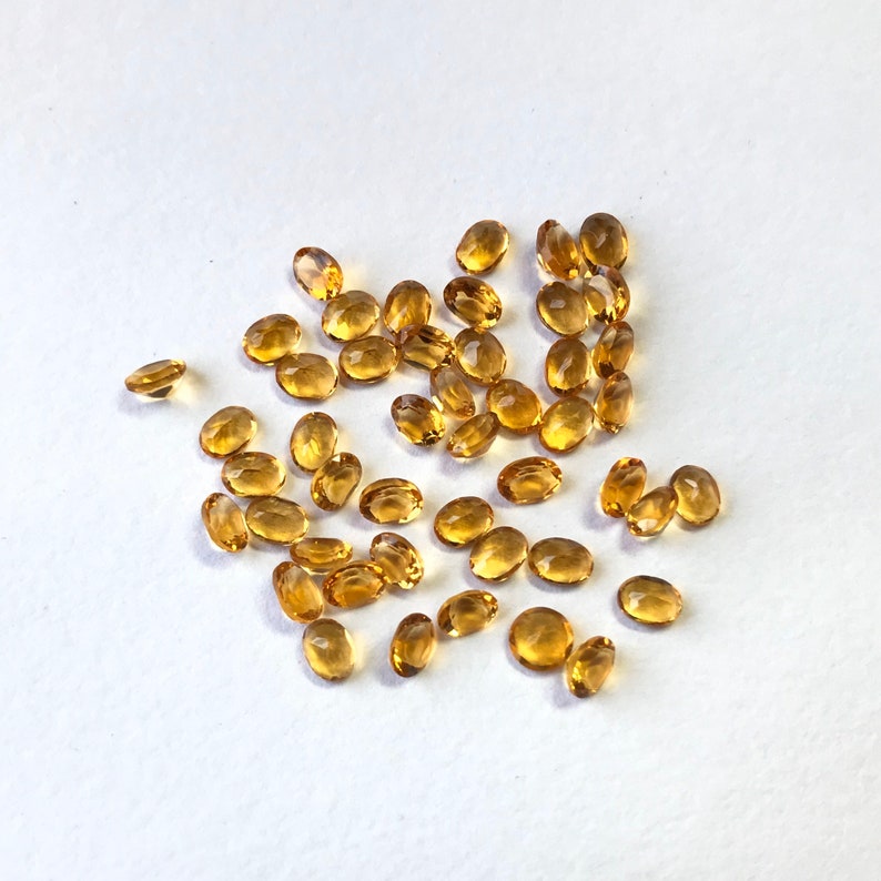 3x4mm Natural Citrine Oval Faceted Gemstone