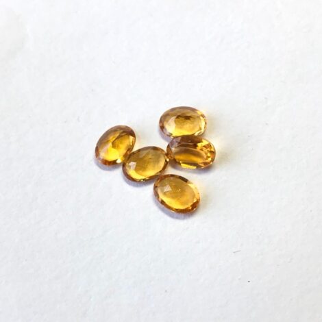 5x7mm Natural Citrine Oval Faceted Gemstone
