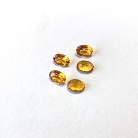 5x7mm Natural Citrine Oval Faceted Gemstone