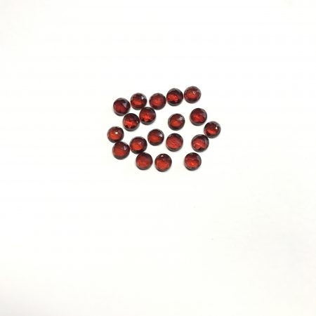 4mm Natural Red Garnet Round Rose Cut Cabochon