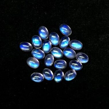 4x5mm Natural Rainbow Moonstone Oval Cabochon