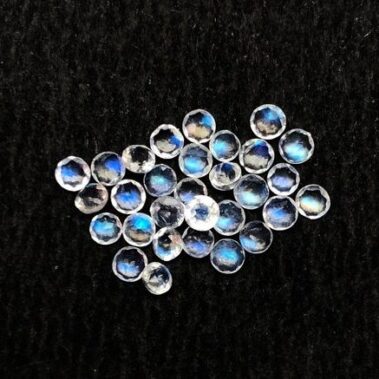2mm Natural Rainbow Moonstone Round Faceted Gemstone