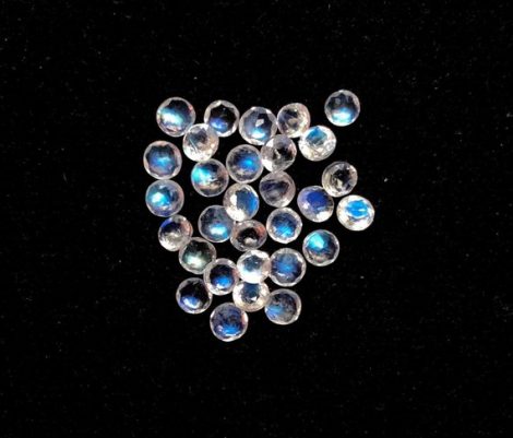8mm Natural Rainbow Moonstone Round Faceted Gemstone