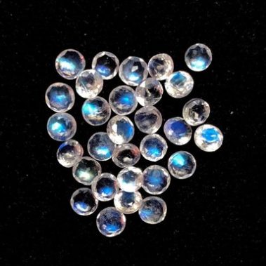 8mm Natural Rainbow Moonstone Round Faceted Gemstone
