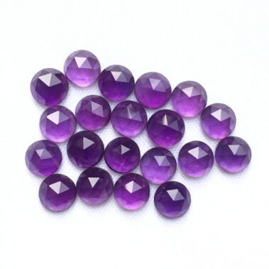 5mm Natural Amethyst Round Rose Cut Cabochon