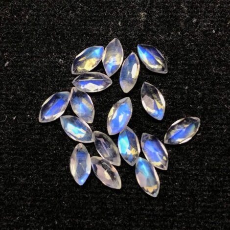 3x6mm Natural Rainbow Moonstone Marquise Faceted Gemstone