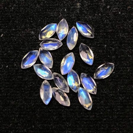 2.5x5mm Natural Rainbow Moonstone Marquise Faceted Gemstone