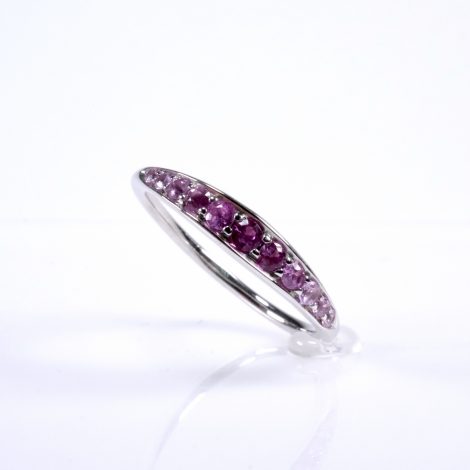 925 Silver Natural Pink Sapphire Engagement Ring For Women