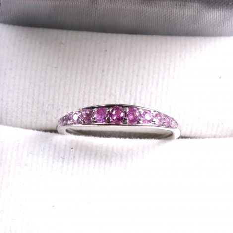 925 Silver Natural Pink Sapphire Engagement Ring For Women