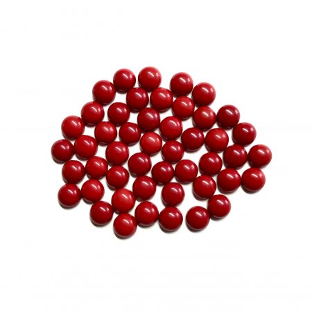 3mm Natural Synthetic Red Coral Round Cabochon