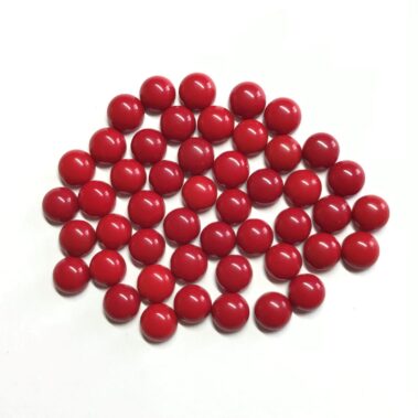 10mm Natural Synthetic Red Coral Round Cabochon