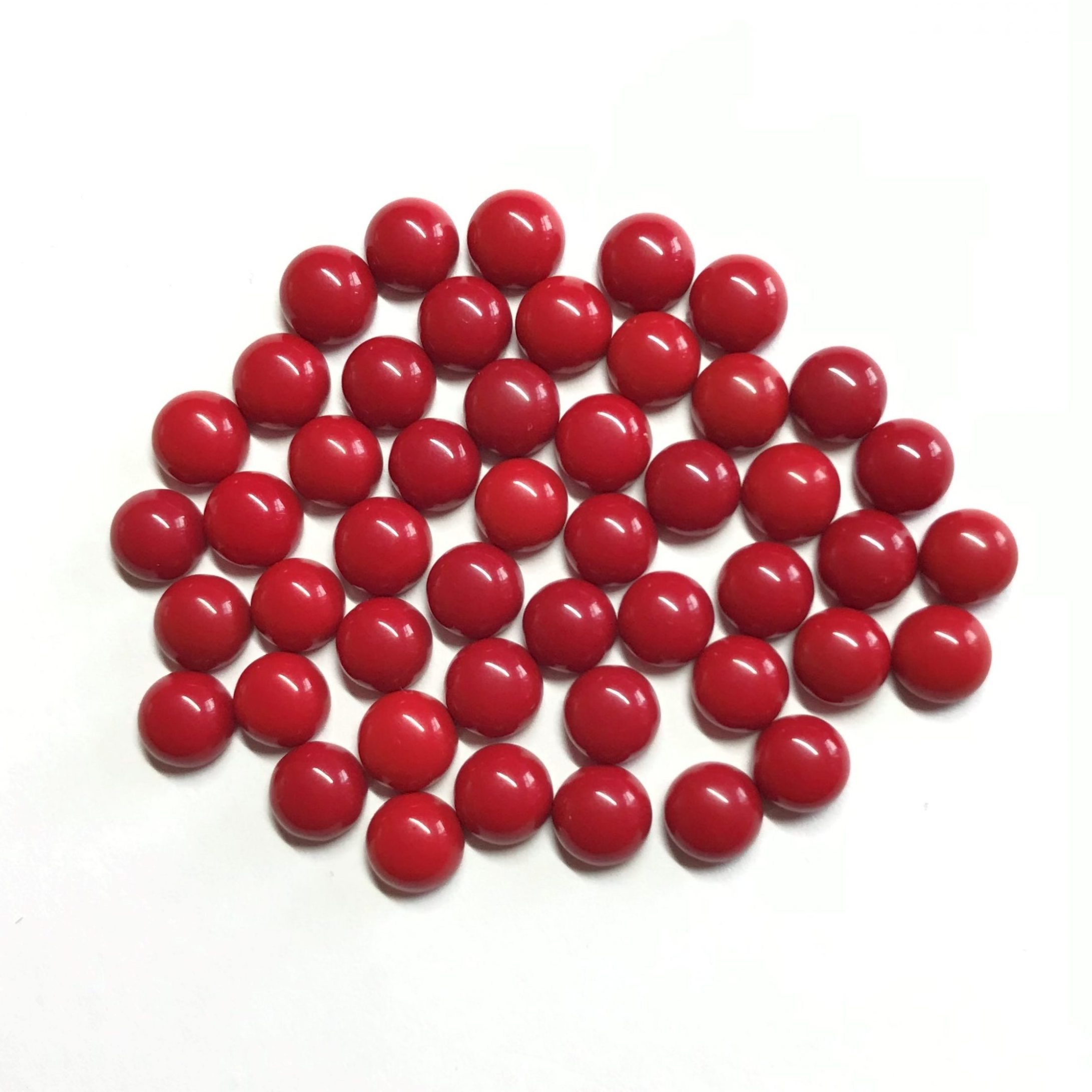 10mm Natural Synthetic Red Coral Round Cabochon