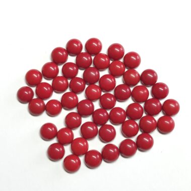 9mm Natural Synthetic Red Coral Round Cabochon